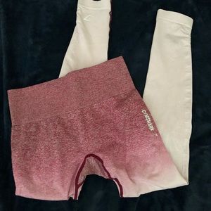 Gymshark ombré seamless leggings pink small